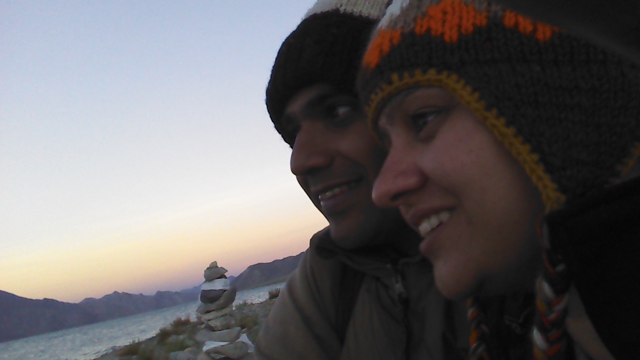 Naren & Sugandha at Pangong Lake