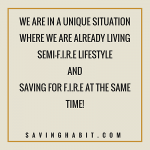 Living Semi-fire lifestyle